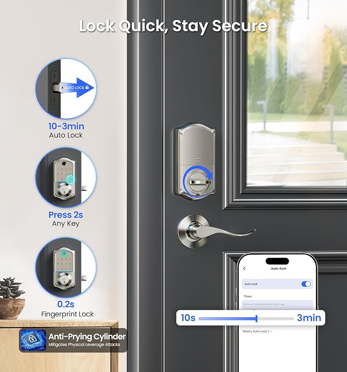 Veise VE017-L Fingerprint Smart Lock - Image 7