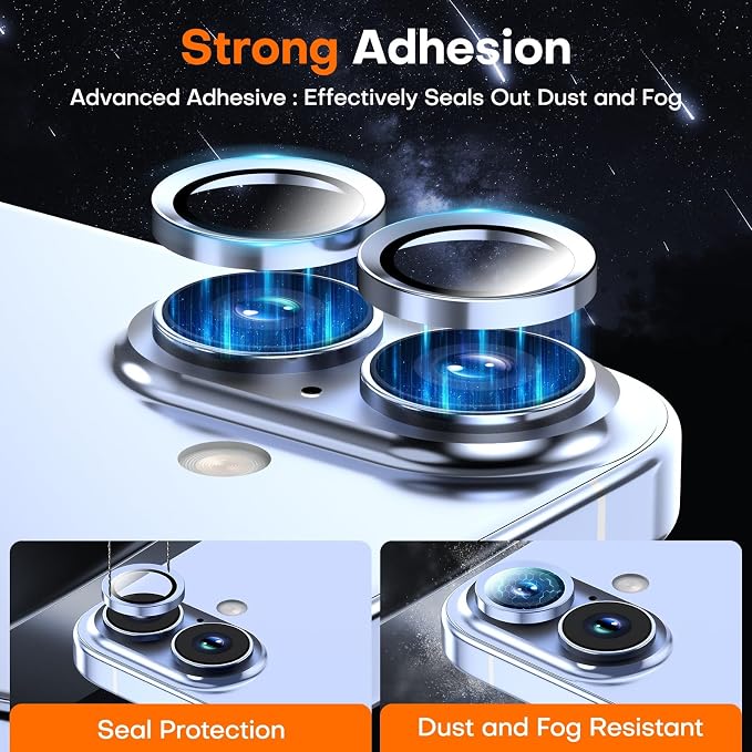 Camera Lens Protector for iPhone 17/16/16 Plus, Tempered Glass Metal Individual - Image 2