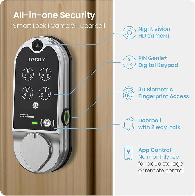 Lockly Vision Smart Lock, HD Video Doorbell Smart Locks - Image 5