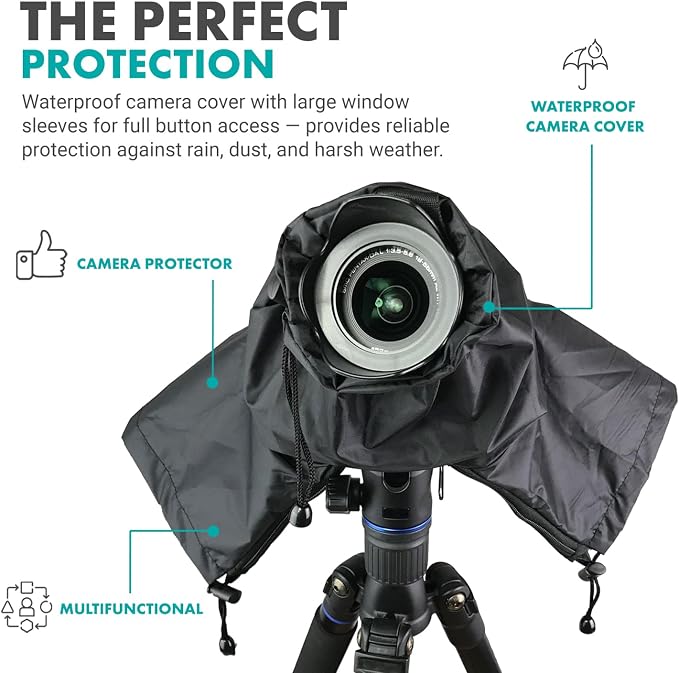 Movo CRC01 Waterproof Nylon Camera Rain Cover - Image 5