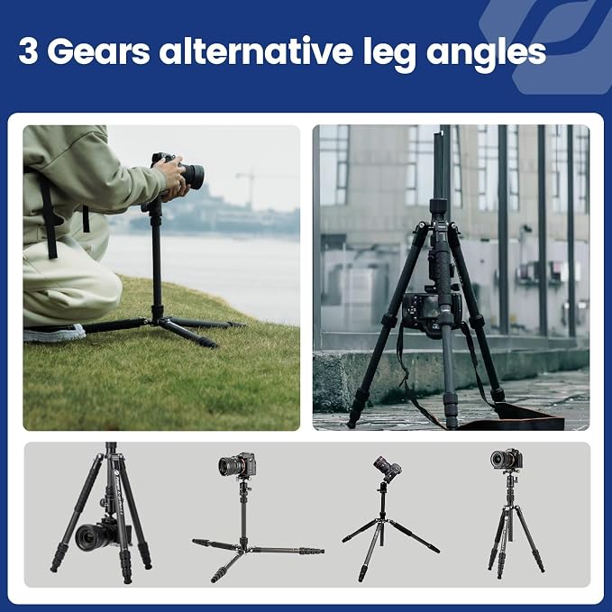 Fotopro 73" Carbon Fiber Tripod - Image 5