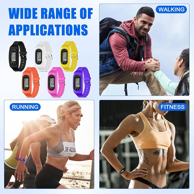 Geyoga Pedometer for Walking Steps and Miles Pedometer Watch Silicone Steps - Image 7