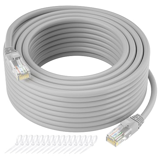 Cat5e Ethernet Cable 125 FT, Long Cat 5e Internet Cable, Standard RJ45 Connector by Kxable
