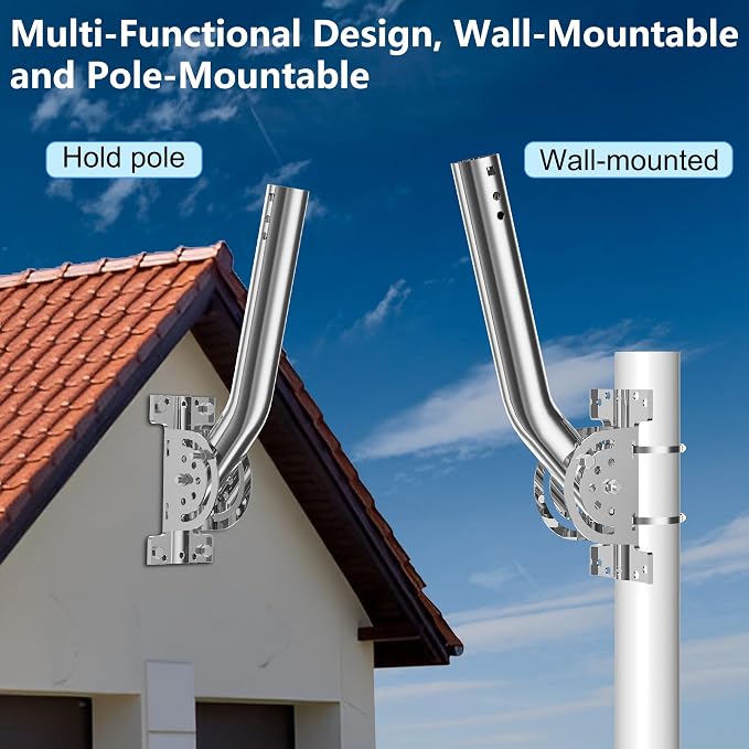 430 Stainless Steel Heavy Duty Antenna Pole Mount, WiFi Extender, Cellular - Image 6