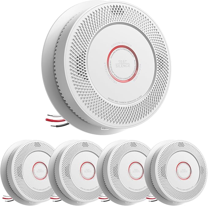 SITERWELL Hardwired Interconnected Smoke and Carbon Monoxide Detector, 10 Year by SITERWELL