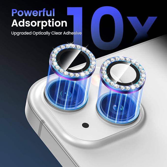 Tensea for iPhone 14 / iPhone 14 Plus Camera Lens Protector, 9H Tempered Glass - Image 6