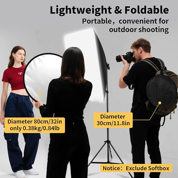 24/32/43/52in Light Reflectors for Photography, 5 in 1 Light Diffuser - Image 4