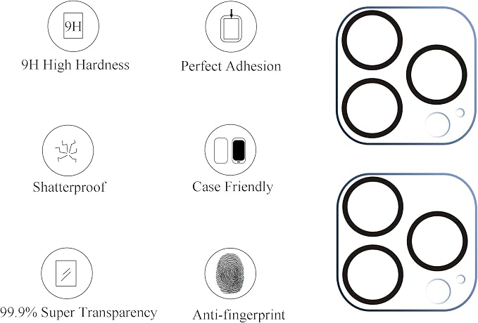 Ailun Camera Lens Protector for iPhone 13 Pro & iPhone 13 Pro Max, Tempered - Image 2