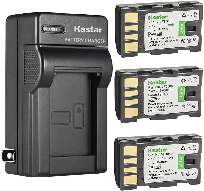 Kastar 3-Pack BN-VF808 Battery and AC Wall Charger Replacement by Kastar