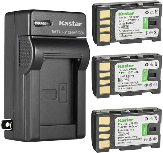 Kastar 3-Pack BN-VF808 Battery and AC Wall Charger Replacement by Kastar