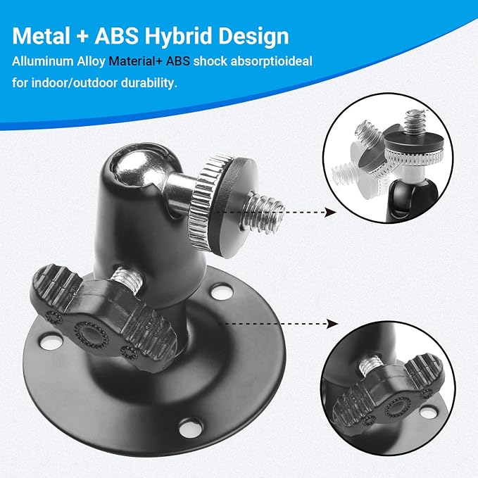Security Wall Mount 5 Pcs Metal Outdoor Indoor Camera Bracket Mount - Image 7