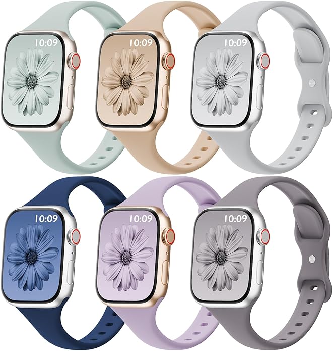 6 Pack Thin Bands Compatible by SLIMBAND