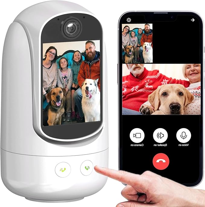 2-Way Video/Audio Security Camera Screen WiFi AI Detection by Unknown
