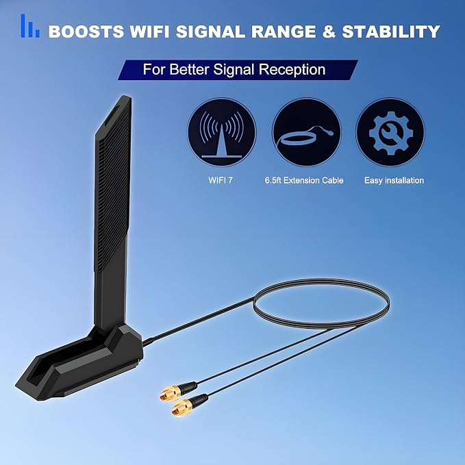WiFi 7 Gaming Motherboard Magnetic Base Antenna - Image 4