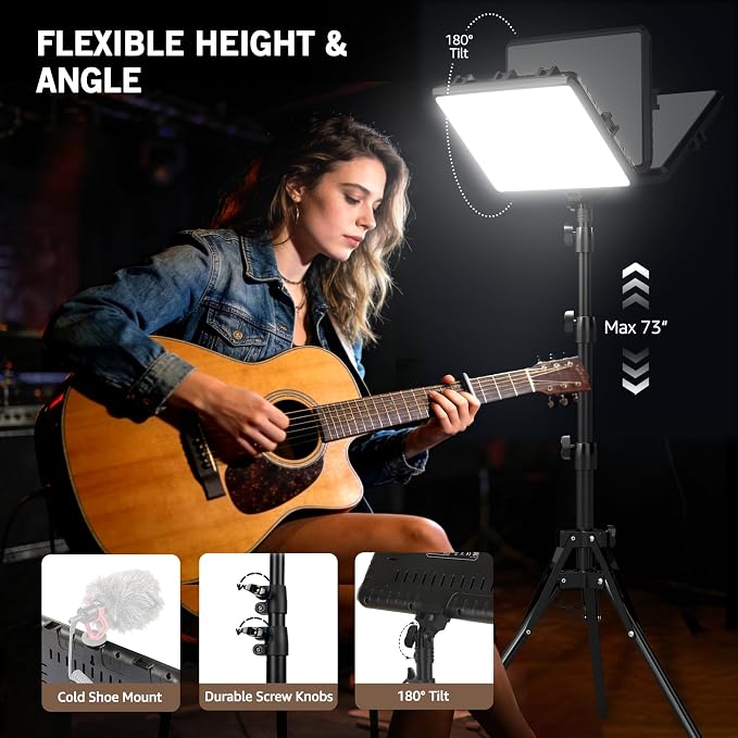 NiceVeedi 25W Photography Lighting, 2900-7000K Dimmable Ring Light - Image 5