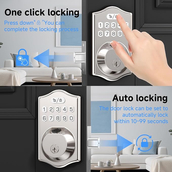 keyless Entry Door Lock deadbolt - Image 4