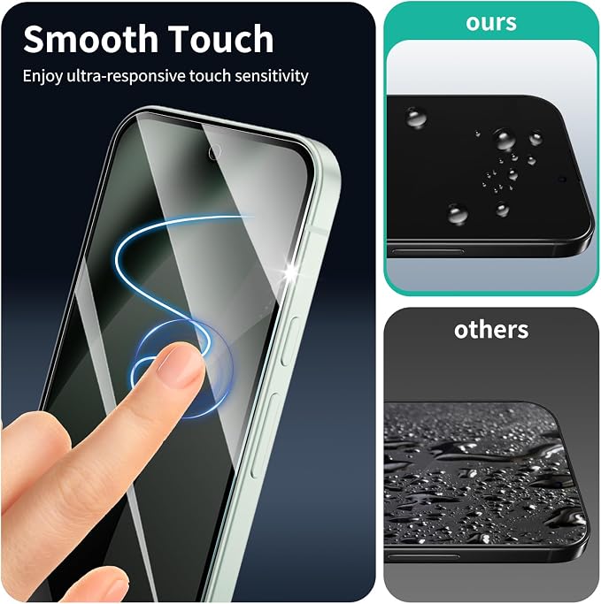 3+3+1-Pack, Privacy Screen Protector and Camera Lens Protector - Image 9
