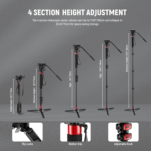 NEEWER 71.6" Pro Camera Monopod - Image 4