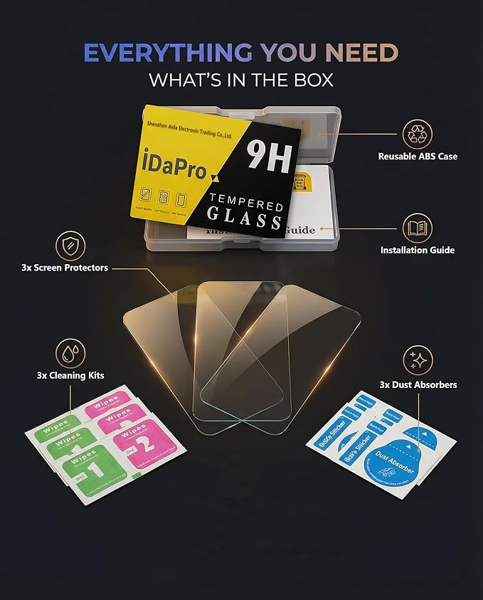 iDaPro Tempered Glass Screen Protector - Image 9