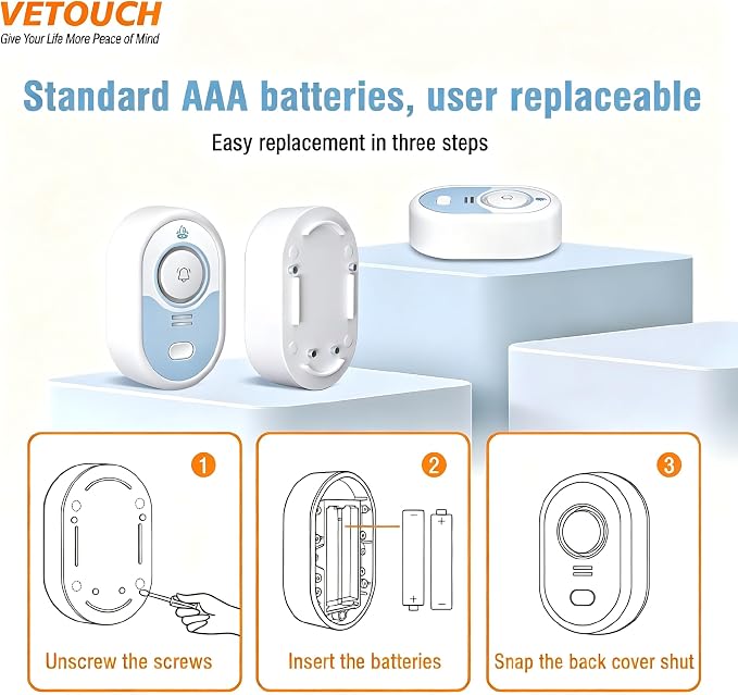 Water Leak Detector with Loud Alarm, 100dB Siren & LED Flash, Water Sensor Alarm - Image 8
