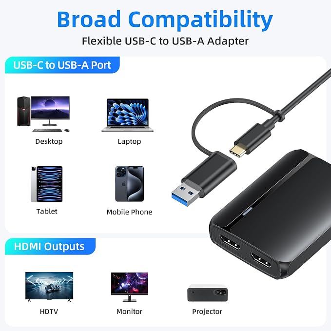 MOKiN USB 3.0 to Dual HDMI Adapter - Image 4