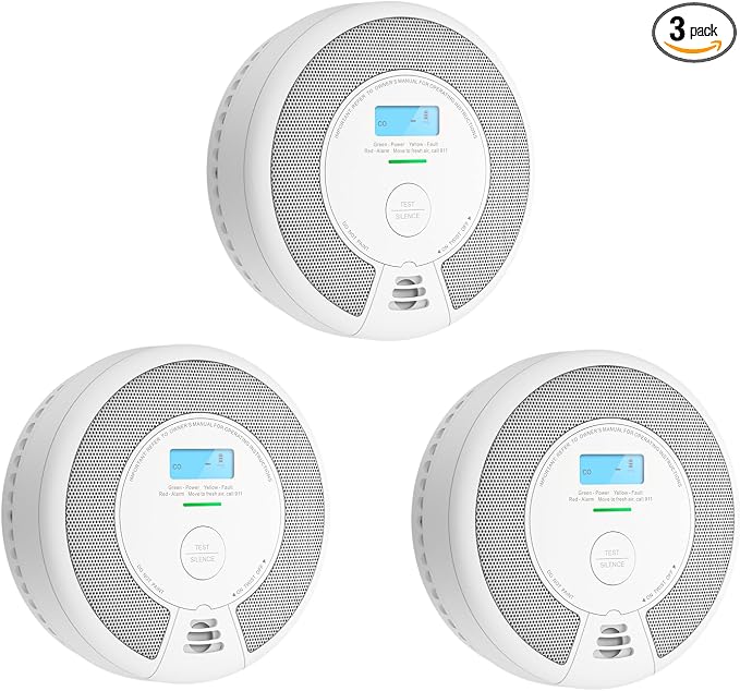 X-Sense Combination Smoke & CO Alarm, 10-Year Battery, Large LCD, UL 217 & UL by X-Sense