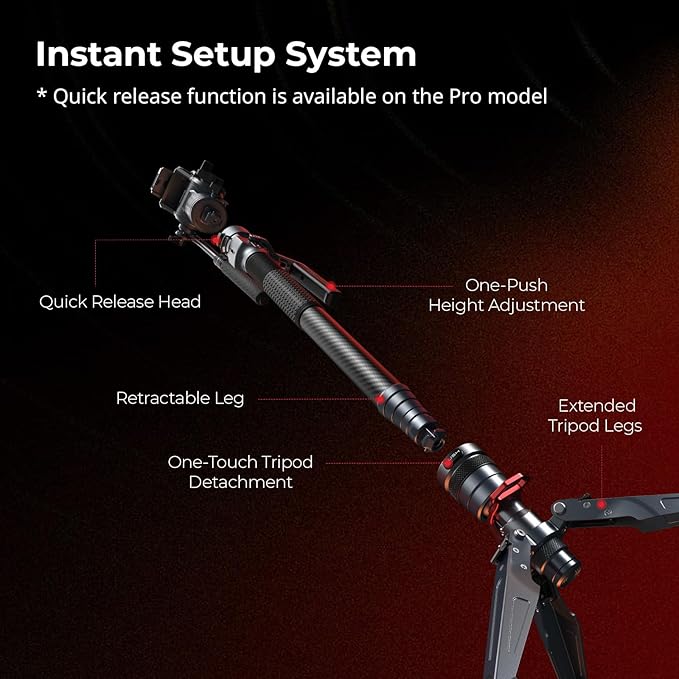 SmallRig 175cm / 68.9" Carbon Fiber Video Monopod - Image 6