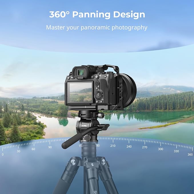 SmallRig CH3 Video Head, Tripod Fluid Head Pan Tilt Head - Image 5