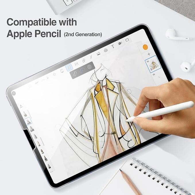 ProCase Screen Protector for iPad Air 5th /4th Generation 10.9" + Camera Lens - Image 4