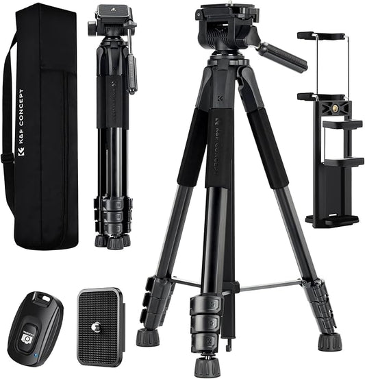K&F CONCEPT Camera Tripod, Cellphone Clip by KFCONCEPT