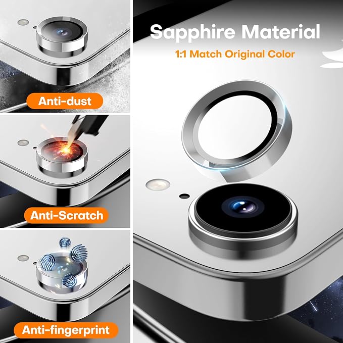 for iPhone 16e/iPhone 17e Camera Lens Protector, Tempered Glass Screen - Image 3