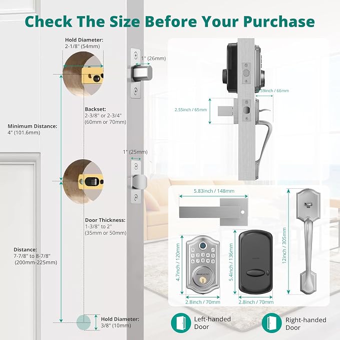 AkaGear Keyless Entry Door Lock Deadbolt - Image 8