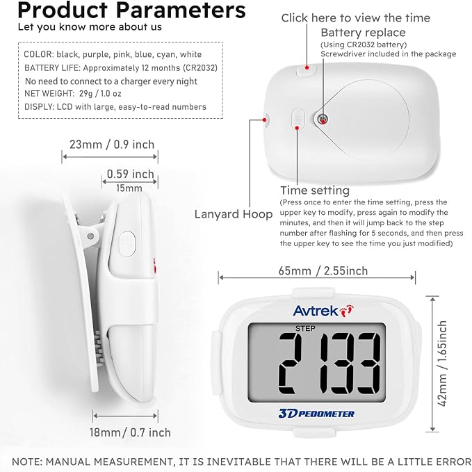 AVTREK 3D Step Counter Clip On - Image 7