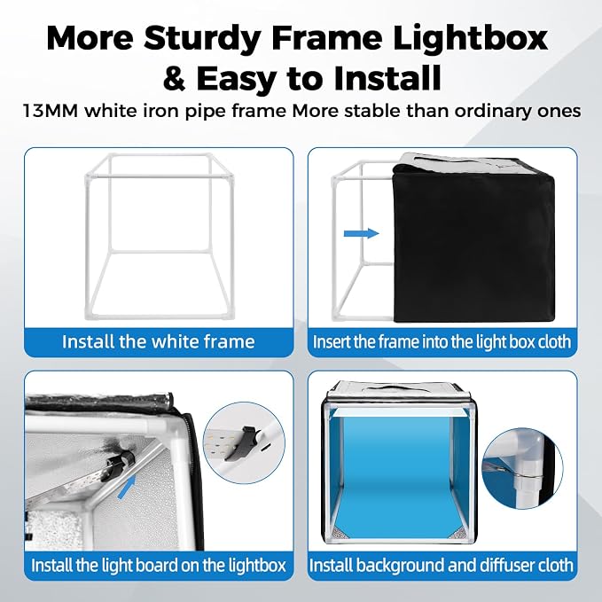 Photo Light Box, Portable 12/16/20/24/32 Inch Photo Studio Light Box, Shooting - Image 6