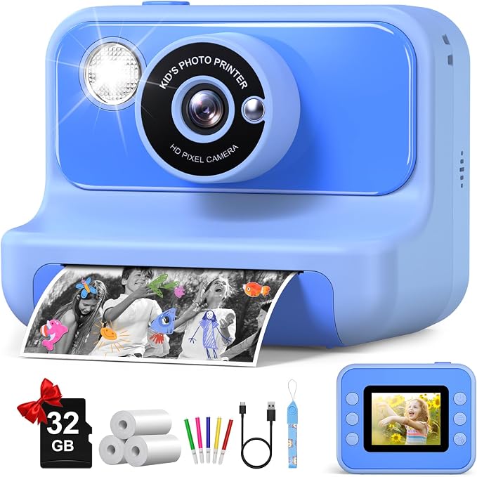 Kids Camera Instant Print, Christmas Birthday Gifts by Gofunly