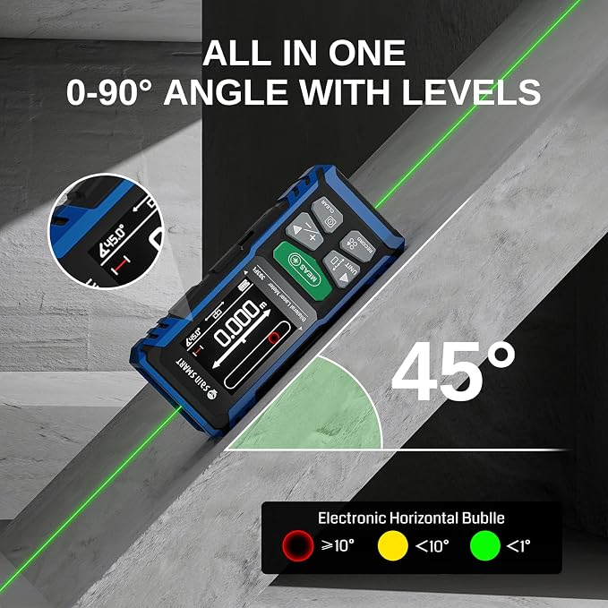 SainSmart Dual Laser Measuring Tool, 393Ft Green Bilateral Distance Meter - Image 7