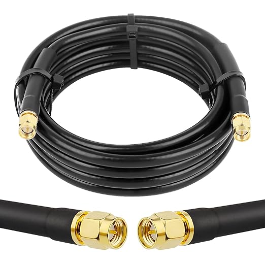 MOOKEERF KMR240 SMA Male to SMA Male Coaxial Cable 50 ohm Coax Ultra Low Loss by MOOKEERF