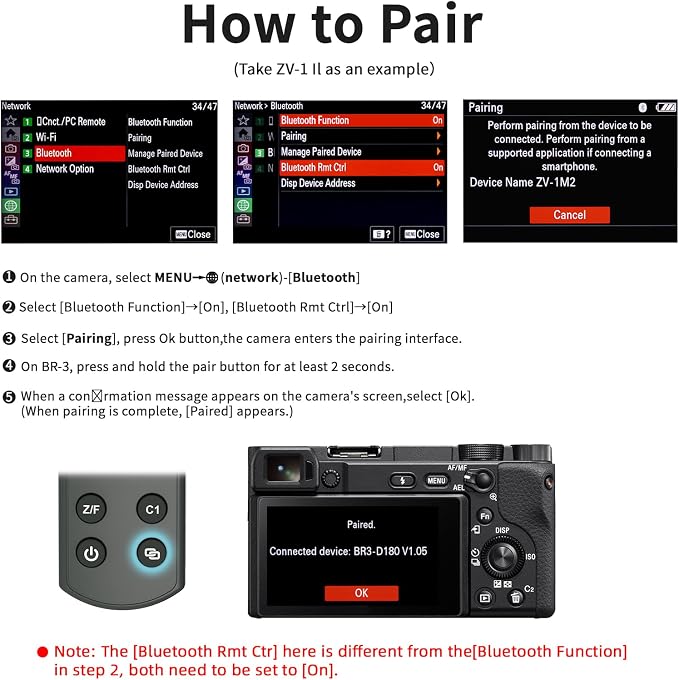 for Sony Camera Wireless Remote Control, Rechargeable Shutter Release - Image 8