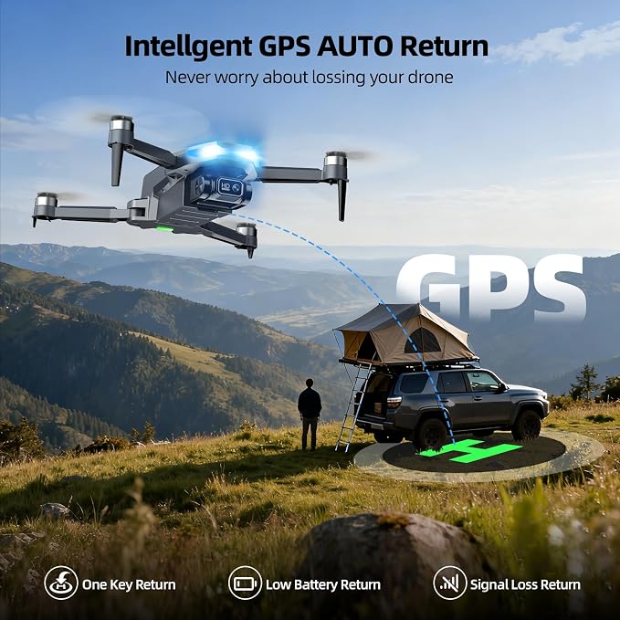GPS Drone with Camera for Adults, 2K FPV Drone with 4.5" Screen Remote - Image 4