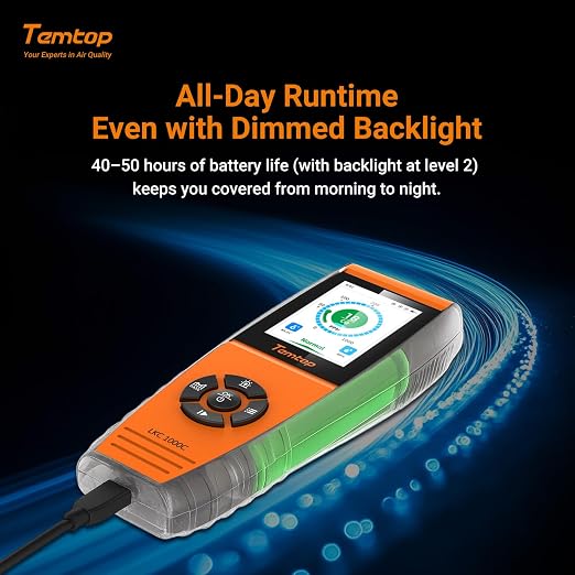 Temtop Portable Air Quality Monitor, Rechargeable Detector - Image 6