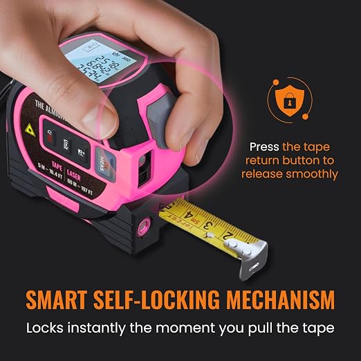 The Almighty Ruler Laser Tape Measure | Laser Distance Measurer, Heavy-Duty Tool - Image 4