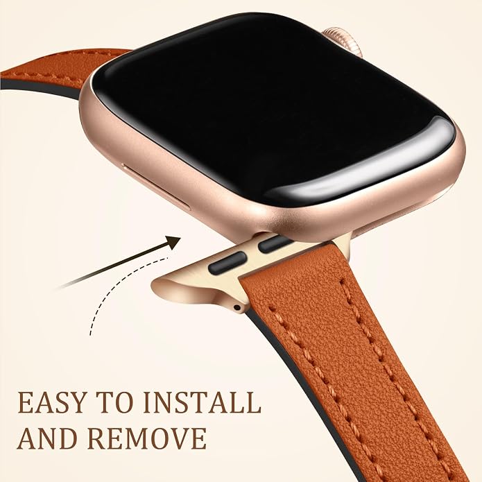Charlam Slim Leather Band Compatible - Image 4