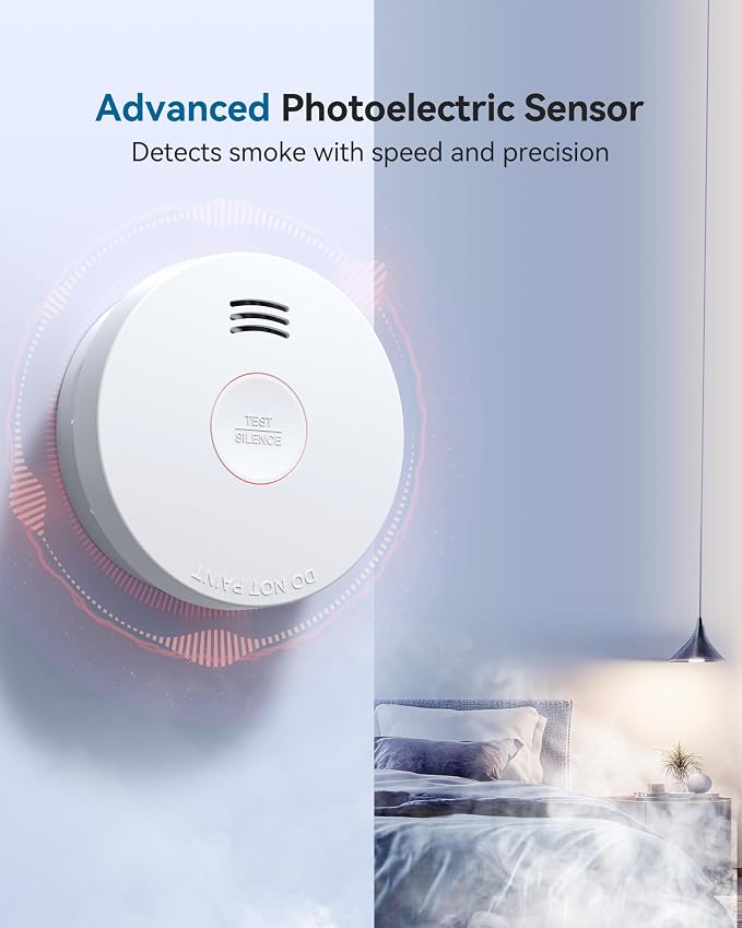 SITERWELL Smoke Detector, Smoke Detector 10 Year Battery - Image 5
