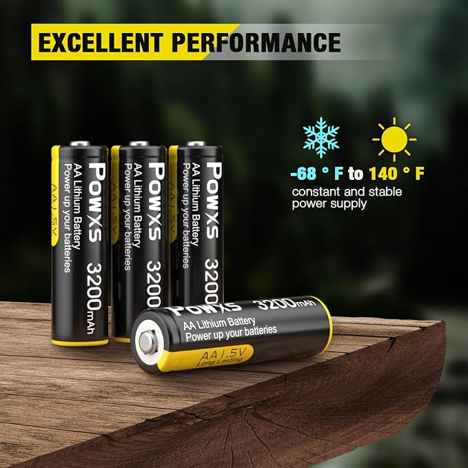 POWXS AA Lithium Batteries, 16 Pack 1.5V Lithium Iron Double A Batteries - Image 5