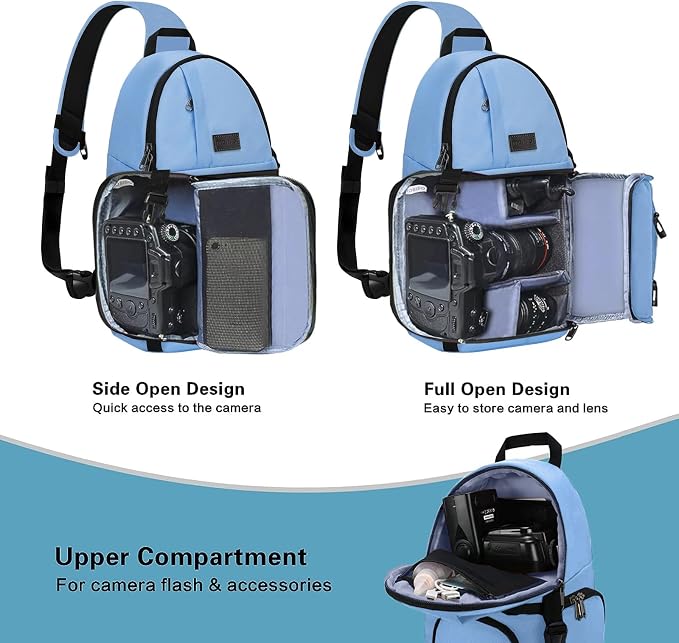 MOSISO Camera Sling Bag, DSLR/SLR/Mirrorless Camera Case Shockproof Photography - Image 2