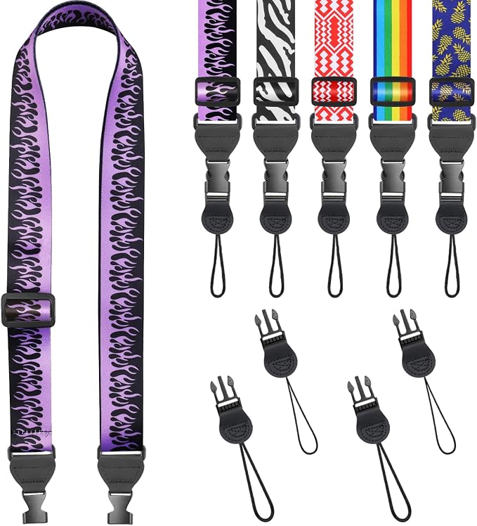 FIEIL Purple Flame Shoulder Strap, Adjustable Camera Strap by FIEIL