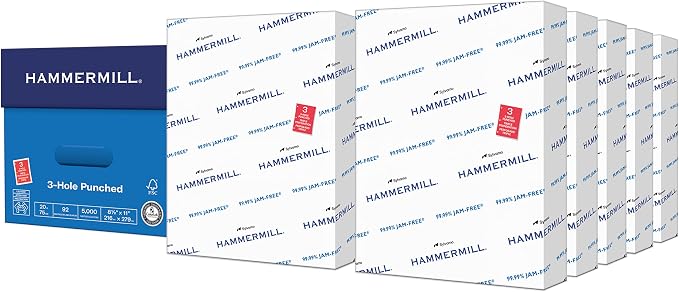 Hammermill Printer Paper, 20 lb Copy Paper, 3 Hole by Hammermill