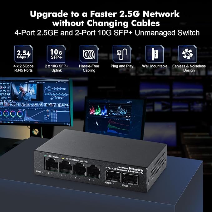 MokerLink 4 Port 2.5G Ethernet Switch - Image 2