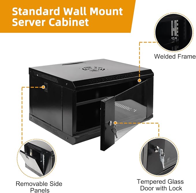 6U Wall Mount Network Server Cabinet - Image 4