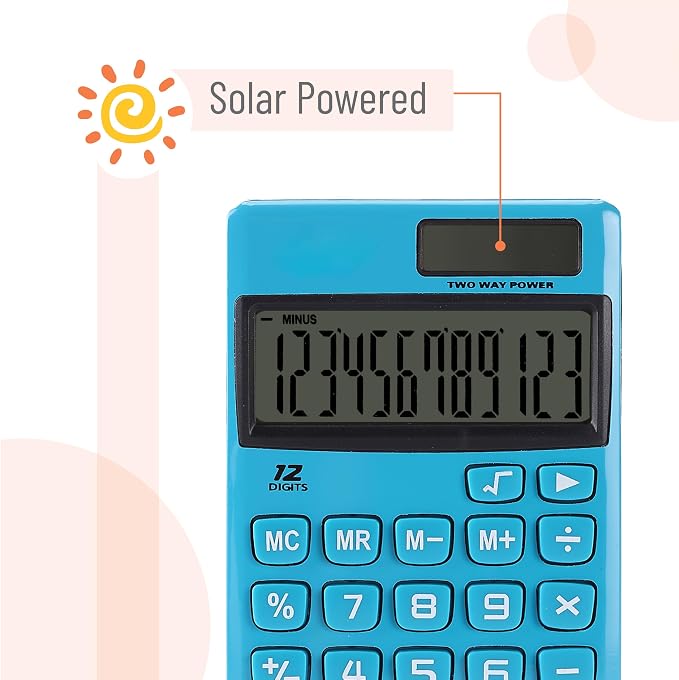 Mr. Pen- Standard Function Calculator, 12 Digits, Solar Calculator, Basic - Image 4